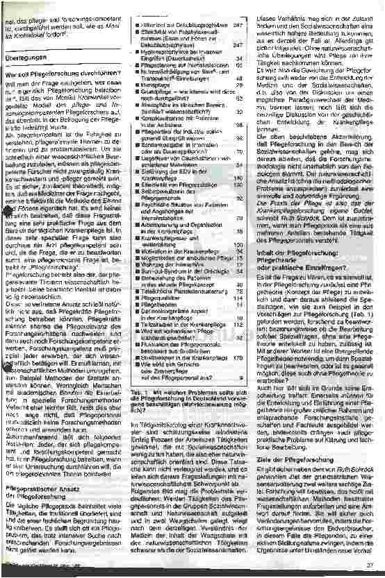 Vorschauseite 2: Pflegeforschung - Versuch einer Standortbestimmung