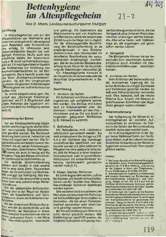 Vorschauseite 1: Bettenhygiene im Altenpflegeheim