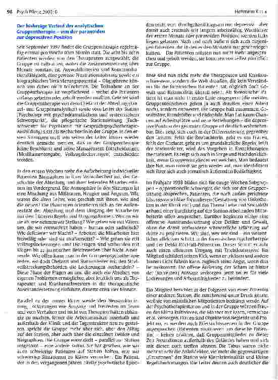 Vorschauseite 4: Gruppenpsychotherapie auf einer forensischen Psychotherapiestation Ein Werkstattbericht