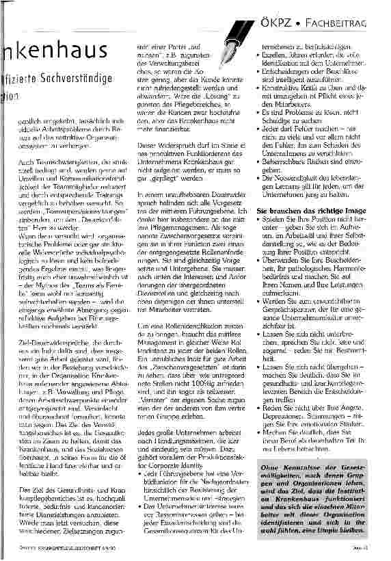 Vorschauseite 2: Organisation versus Chaos im Krankenhaus