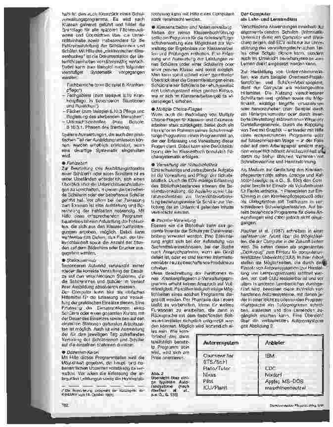 Vorschauseite 3: EDV in der Krankenpflege - Möglichkeiten des Einsatzes moderner Technologien im stationären Bereich. .. - 4. Folge (Schluß)