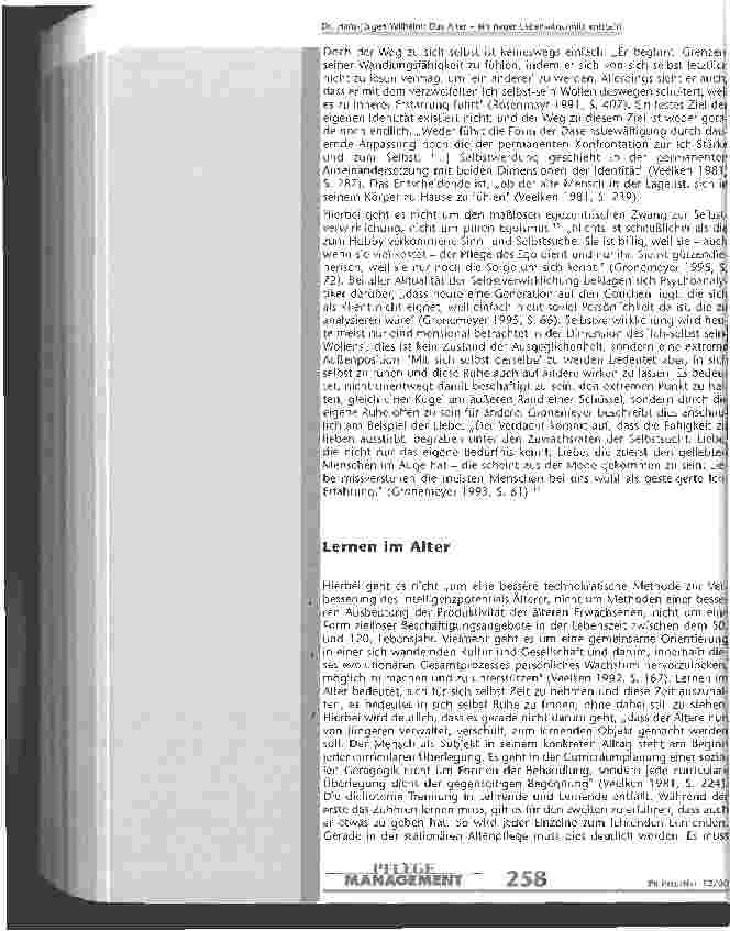 Vorschauseite 4: Das Alter - ein neuer Lebensabschnitt entsteht