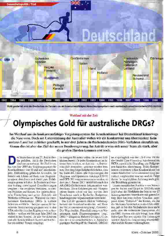 Vorschauseite 1: Olympisches Gold für australische DRGs?