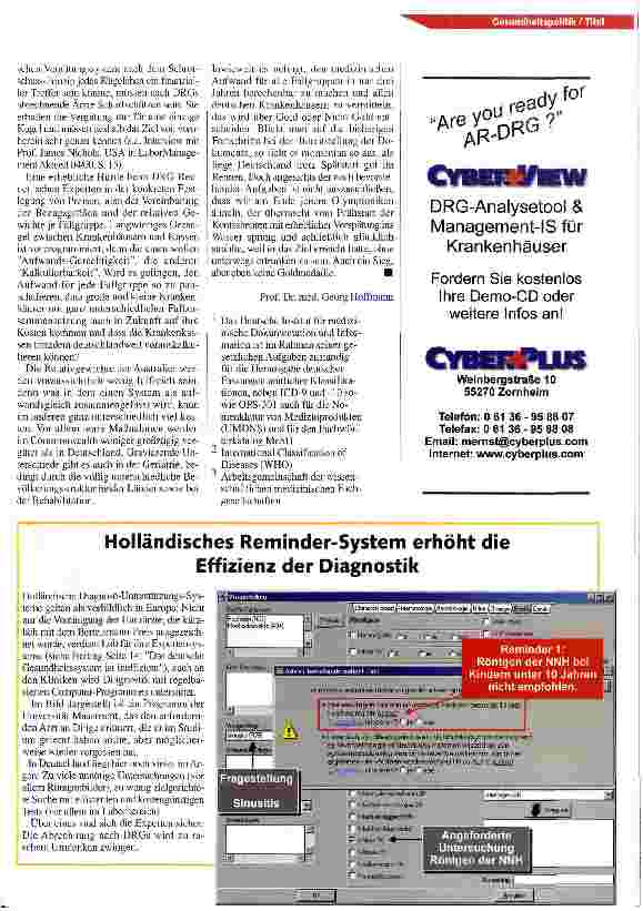 Vorschauseite 4: Olympisches Gold für australische DRGs?