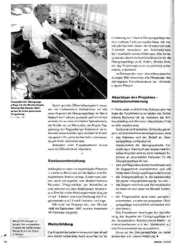 Vorschauseite 3: Brücke zwischen Spital und Zuhause