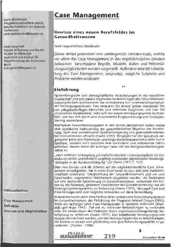 Vorschauseite 1: Case Management