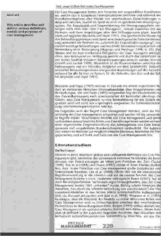 Vorschauseite 2: Case Management