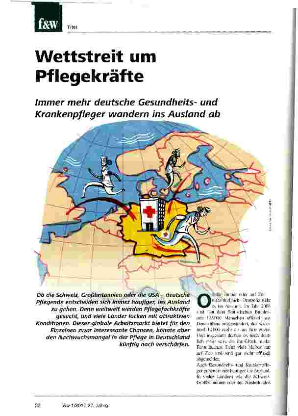 Vorschauseite 1: Wettstreit um Pflegekräfte