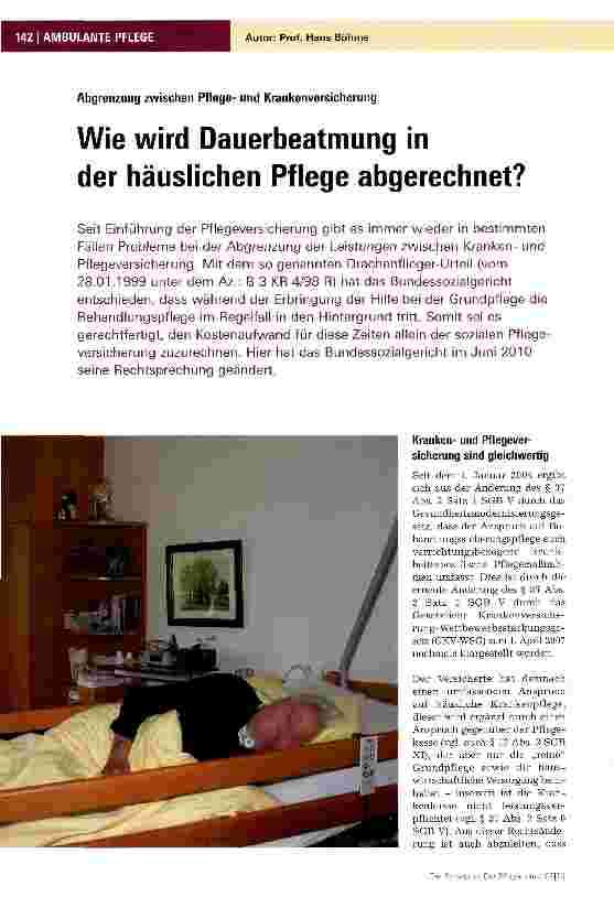 Vorschauseite 1: Wie wird Dauerbeatmung in der häuslichen Pflege abgerechnet?