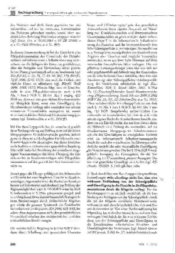 Vorschauseite 4: Zum Anspruch auf Herausgabe von Kopien der Pflegedokumentation