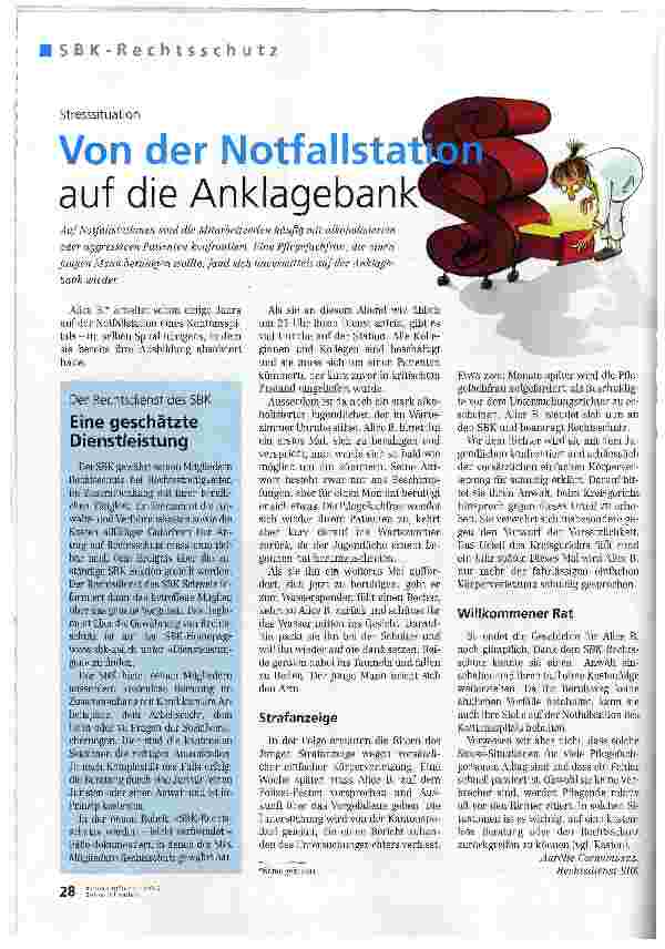 Vorschauseite 1: Von der Notfallstation auf die Anklagebank