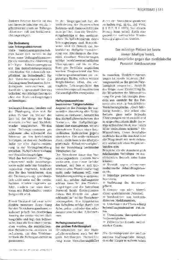 Vorschauseite 2: Das zivilrechtliche Haftungsrisiko im Gesundheitswesen