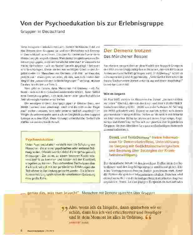Vorschauseite 1: Von der Psychoedukation bis zur Erlebnisgruppe