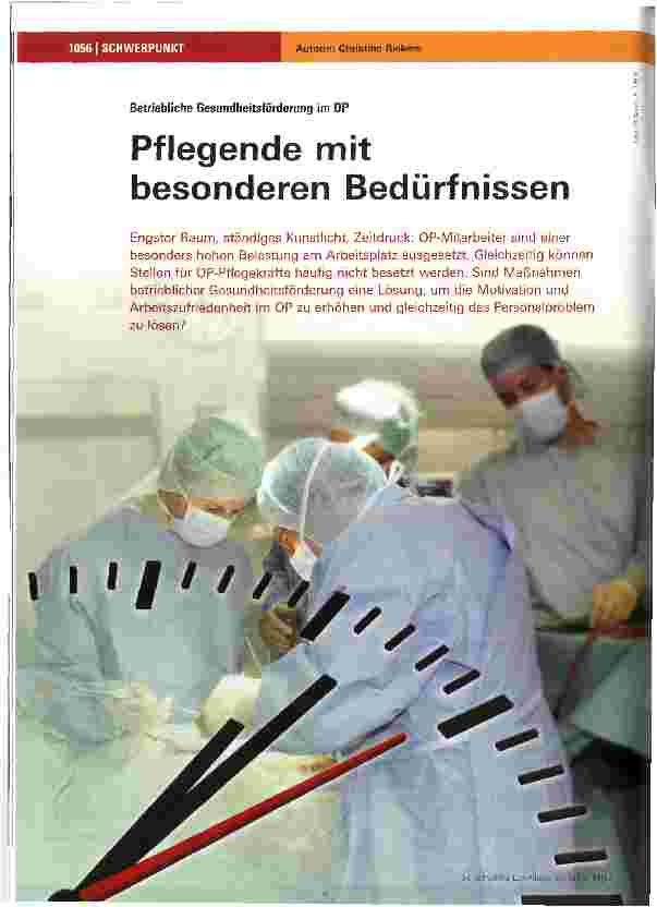 Vorschauseite 1: Pflegende mit besonderen Bedürfnissen