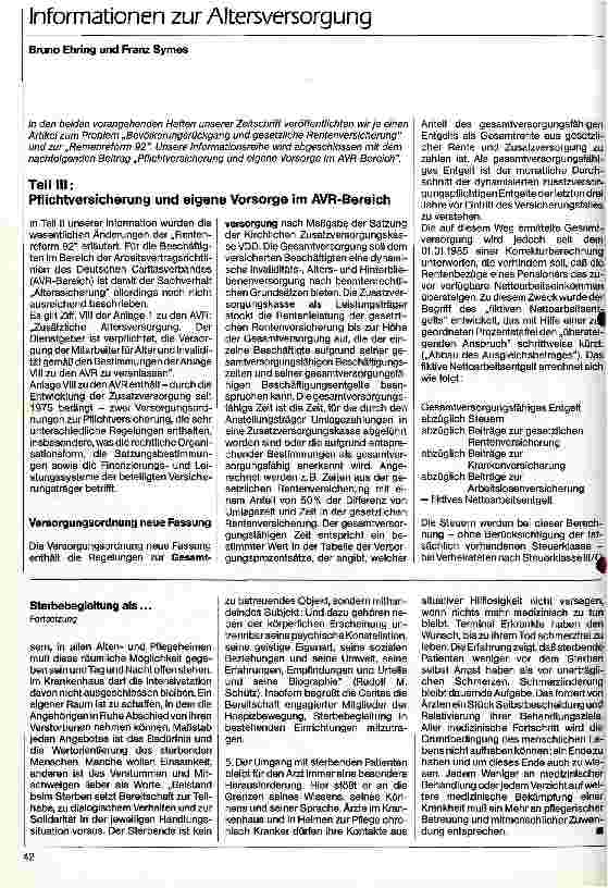 Vorschauseite 2: Sterbebegleitung als Lebenshilfe Empfehlung des Zentralvorstandes vom 31. Januar 1990
