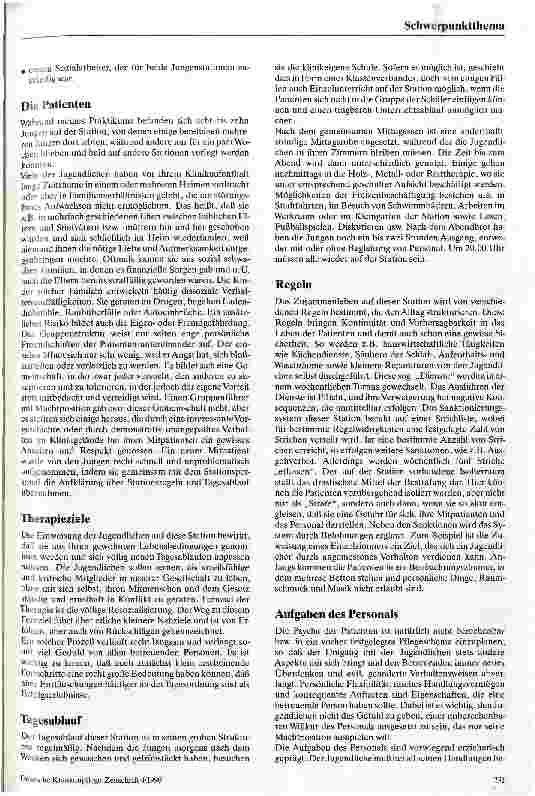 Vorschauseite 2: Praktikum in der Kinderund Jugendpsychiatrie Bericht von der geschlossenen Akutstation