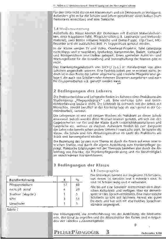 Vorschauseite 3: Unterrichtsentwurf: Unterstützung bei der Nahrungsaufnahme Unterrichtsreihe: Essen und Trinken im 2. Ausbildungsjahr