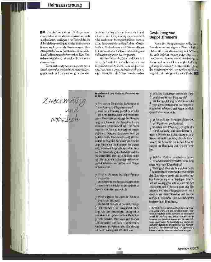 Vorschauseite 3: Möbel, die mobil machen Inneneinrichtung eines Altenund Pflegeheims