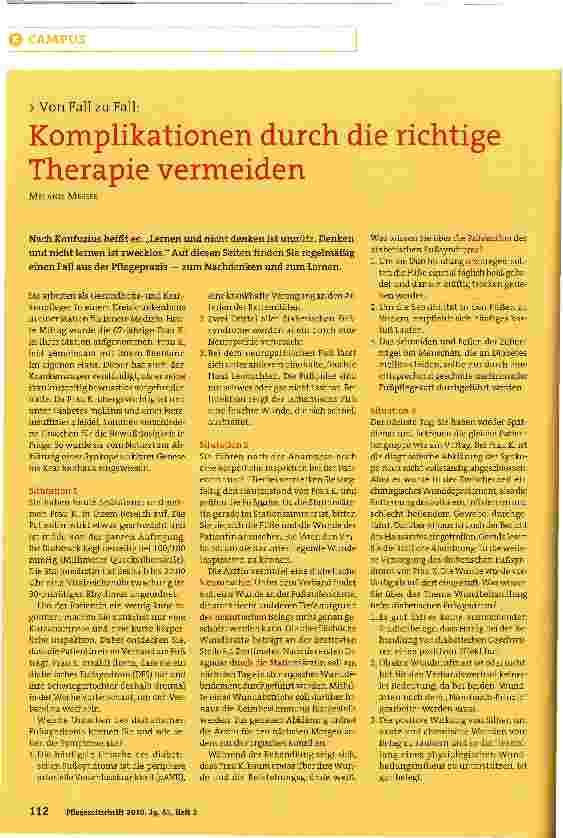 Vorschauseite 1: Komplikationen durch die richtige Therapie vermeiden