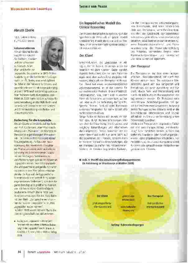 Vorschauseite 5: Clinical Reasoning in der Logopädie
