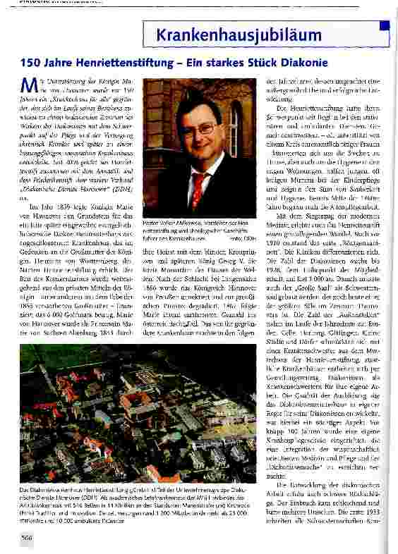 Vorschauseite 1: 150 Jahre Henriettenstiftung - Ein starkes Stück Diakonie