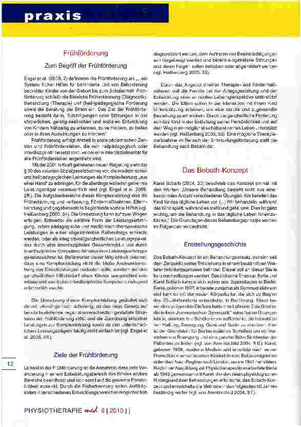 Vorschauseite 2: Das Bobath-Konzept als interdisziplinärer Behandlungsansatz in der Frühförderung