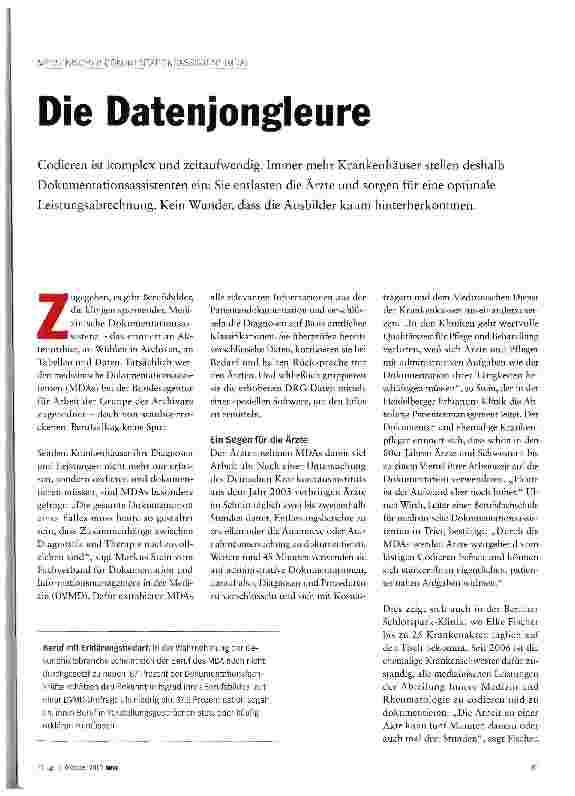 Vorschauseite 1: Die Datenjongleure