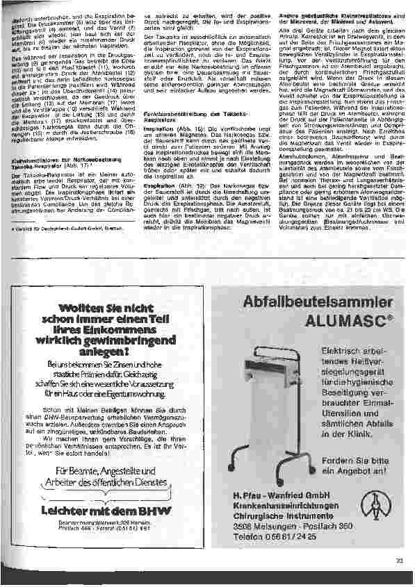 Vorschauseite 4: Einführung in die Anästhesie 15. Folge: Narkosebeatmung 2. Teil (Fortsetzung)