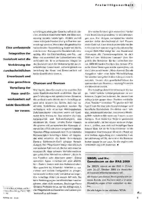 Vorschauseite 4: Freiwillige Arbeit fördern - aber wie?