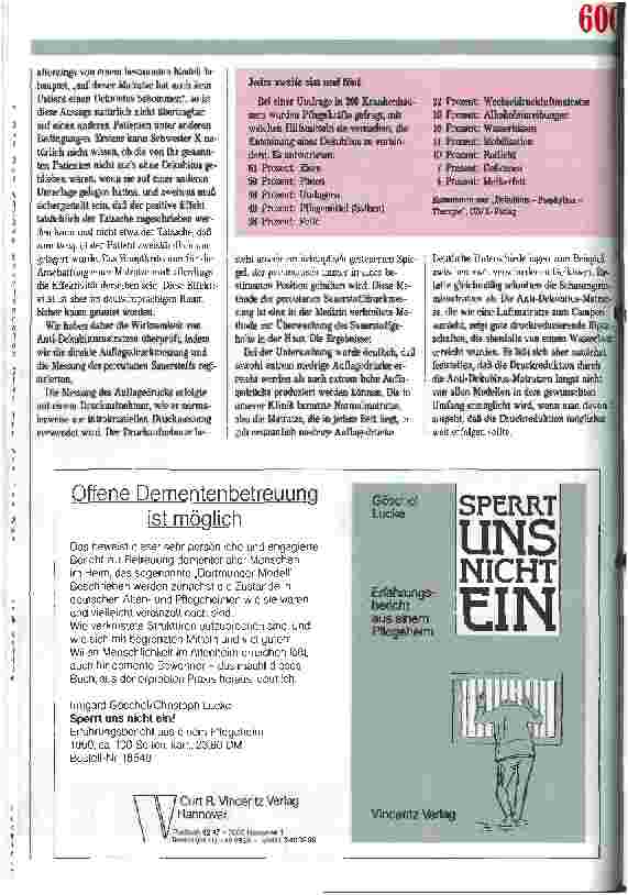 Vorschauseite 4: Spezial-Matratzen sind nur begrenzt wirksam - Prophylaktische Maßnahmen kritisch beleuchtet
