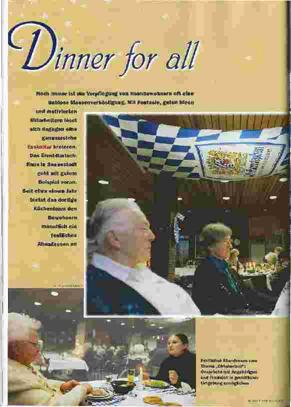 Vorschauseite 1: Dinner for all Ernährung