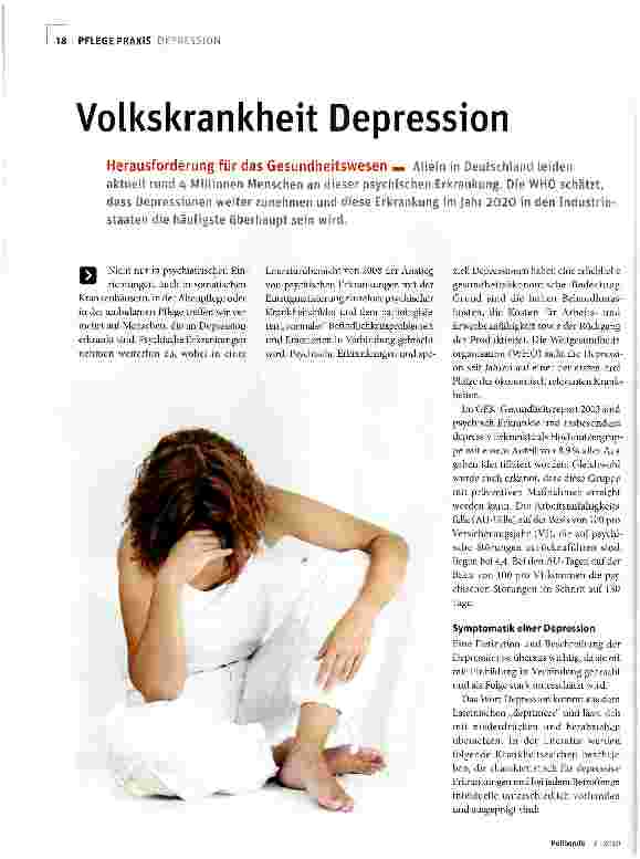 Vorschauseite 1: Volkskrankheit Depression