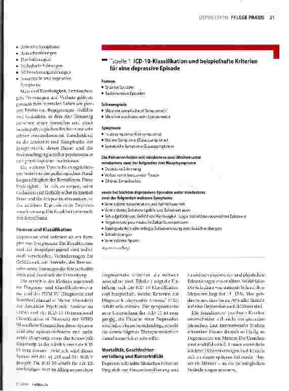 Vorschauseite 2: Volkskrankheit Depression