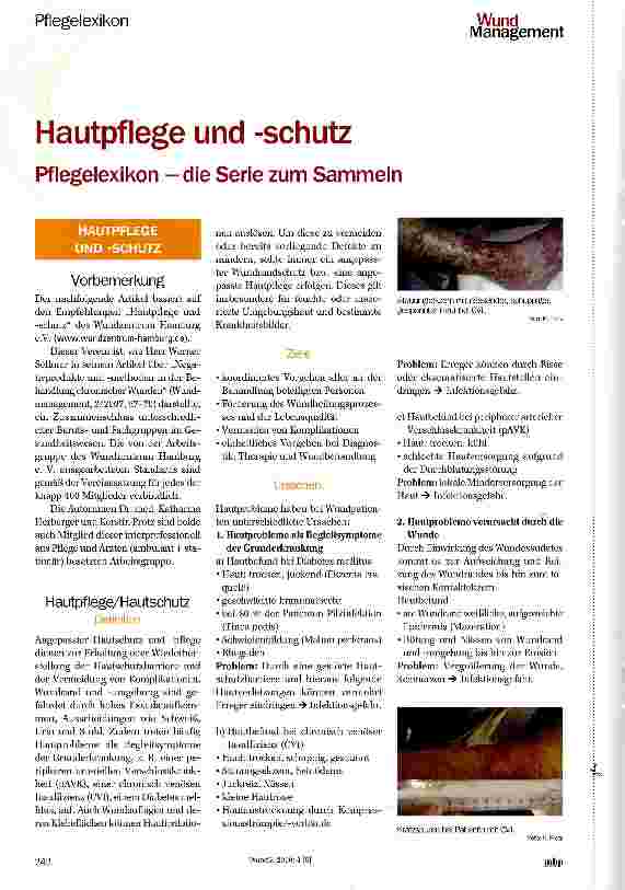 Vorschauseite 1: Hautpflege und -schutz Pflegelexikon —die Serie zum Sammeln