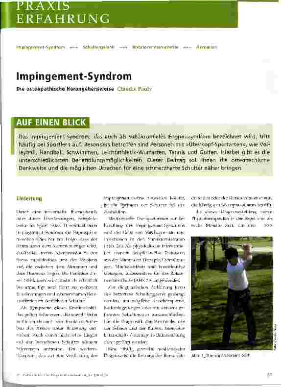 Vorschauseite 1: Impingement-Syndrom