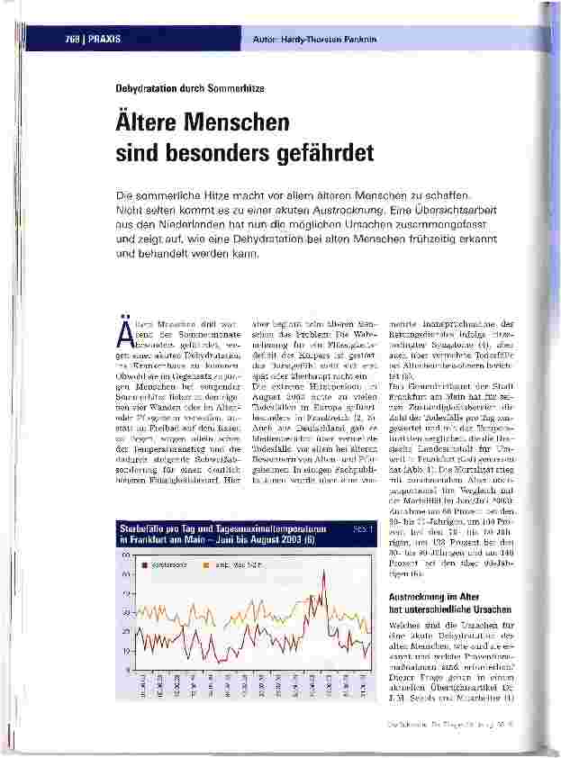 Vorschauseite 1: Altere Menschen sind besonders gefährdet