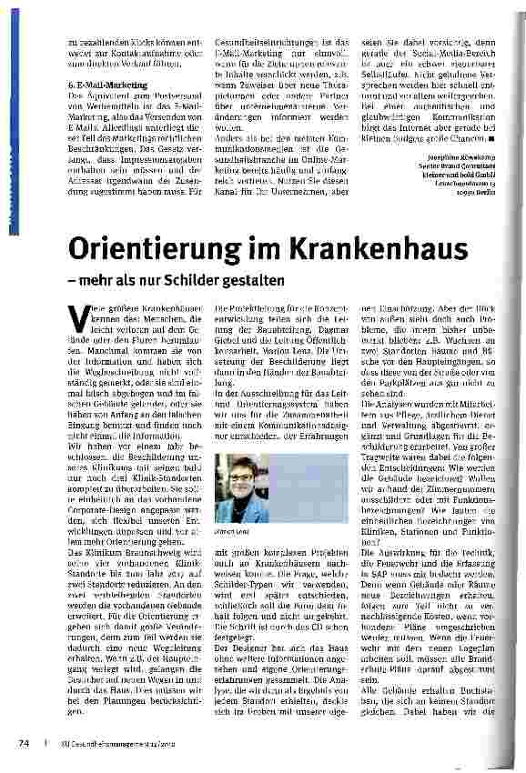 Vorschauseite 1: Orientierung im Krankenhaus