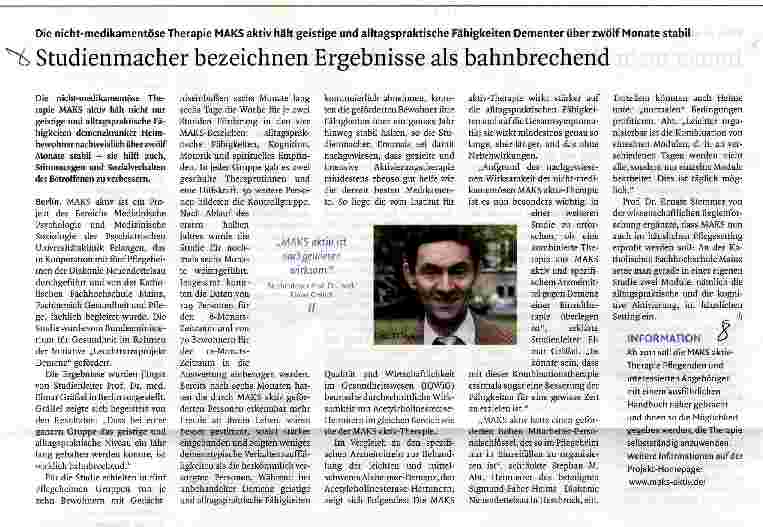 Vorschauseite 1: Studienmacher bezeichnen Ergebnisse als bahnbrechend
