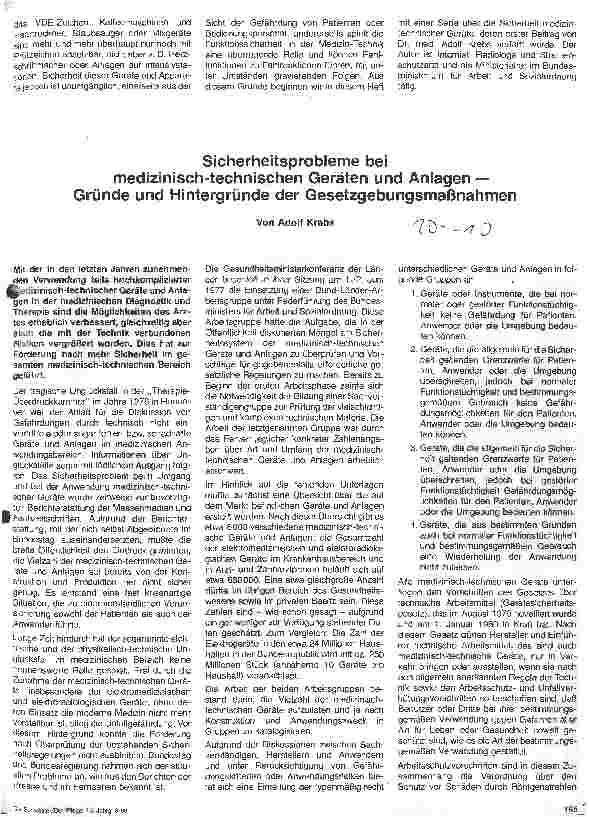 Vorschauseite 2: Sicherheit medizintechnischer Geräte im Krankenhaus 98 Prozent der Unfälle hätten vermieden werden können