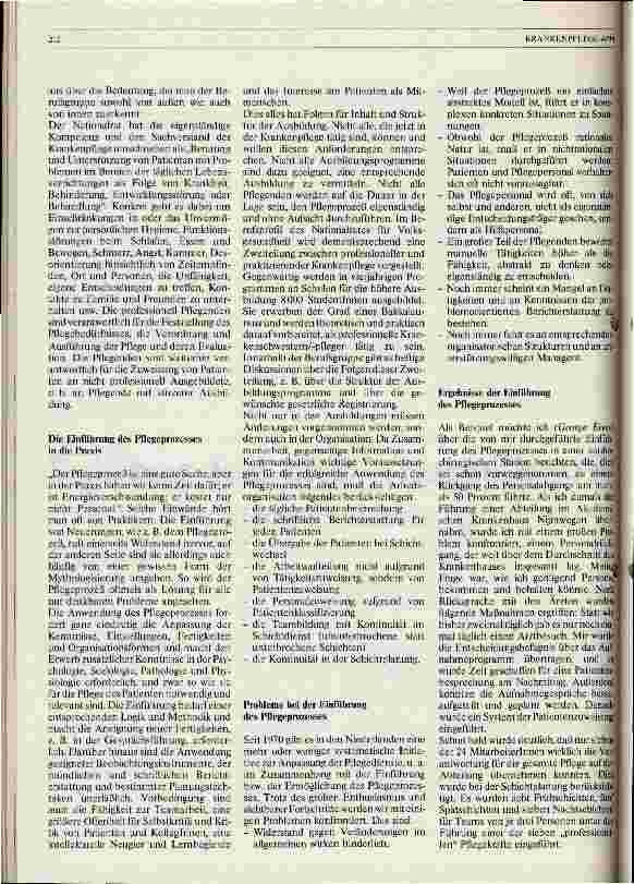 Vorschauseite 3: Mehr Eigenständigkeit und Berufszufriedenheit durch den Pflegeprozeß?