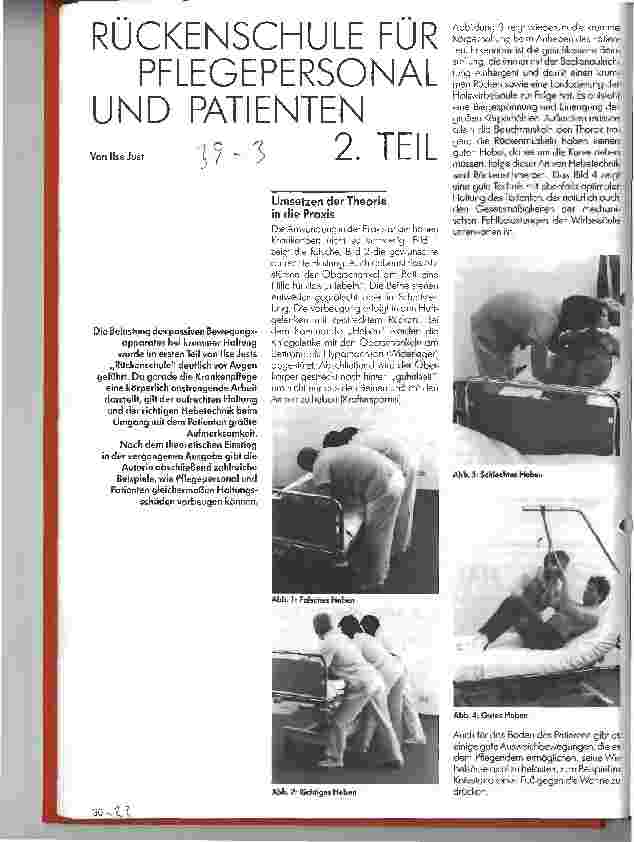 Vorschauseite 1: Rückenschule für Pflegepersonal und Patienten - 2. Teil