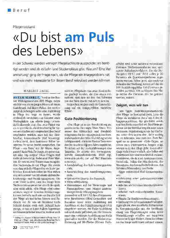 Vorschauseite 1: Du bist am Puls des Lebens