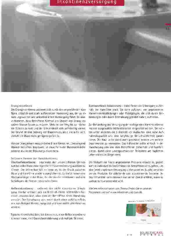 Vorschauseite 2: Eine Inkontinenz kann viele Ursachen haben