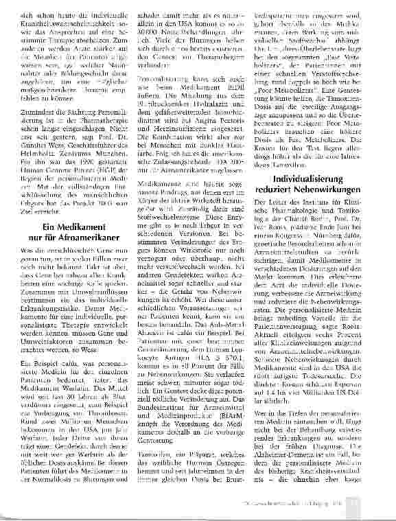 Vorschauseite 2: Personalisierte Medizin
