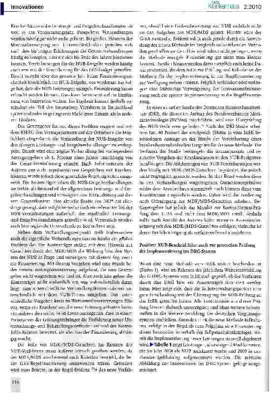 Vorschauseite 4: Innovationsfinanzierung im G-DRG-System