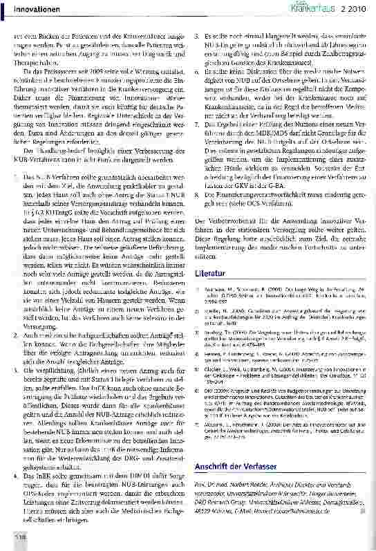 Vorschauseite 6: Innovationsfinanzierung im G-DRG-System