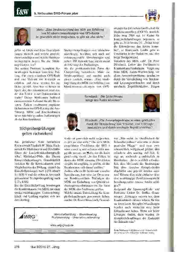 Vorschauseite 2: Komplexbehandlungen: Zankapfel der Zukunft?