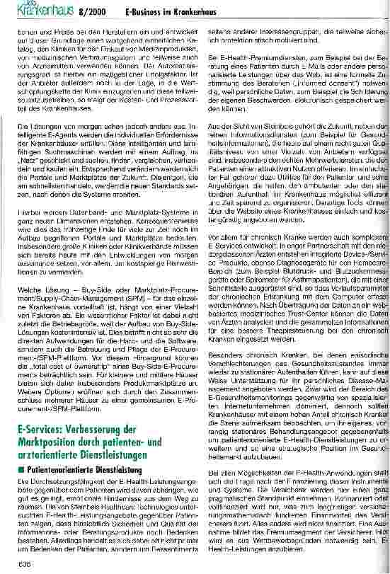 Vorschauseite 6: E or Out im Krankenhaussektor? E-Business als Antriebsfaktor des wirtschaftlichen Erfolgs