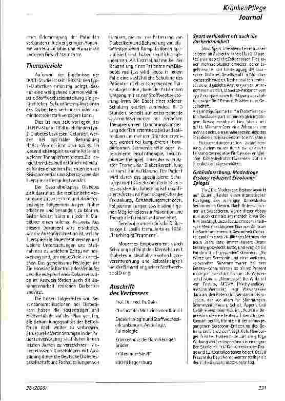 Vorschauseite 4: Was gibt es Neues in der Therapie des Diabetes mellitus?