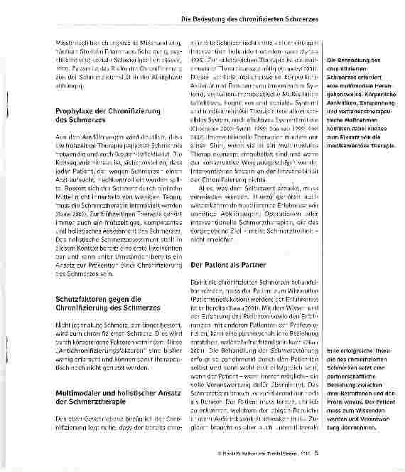 Vorschauseite 5: Chronifizierter Schmerz ist vielschichtig